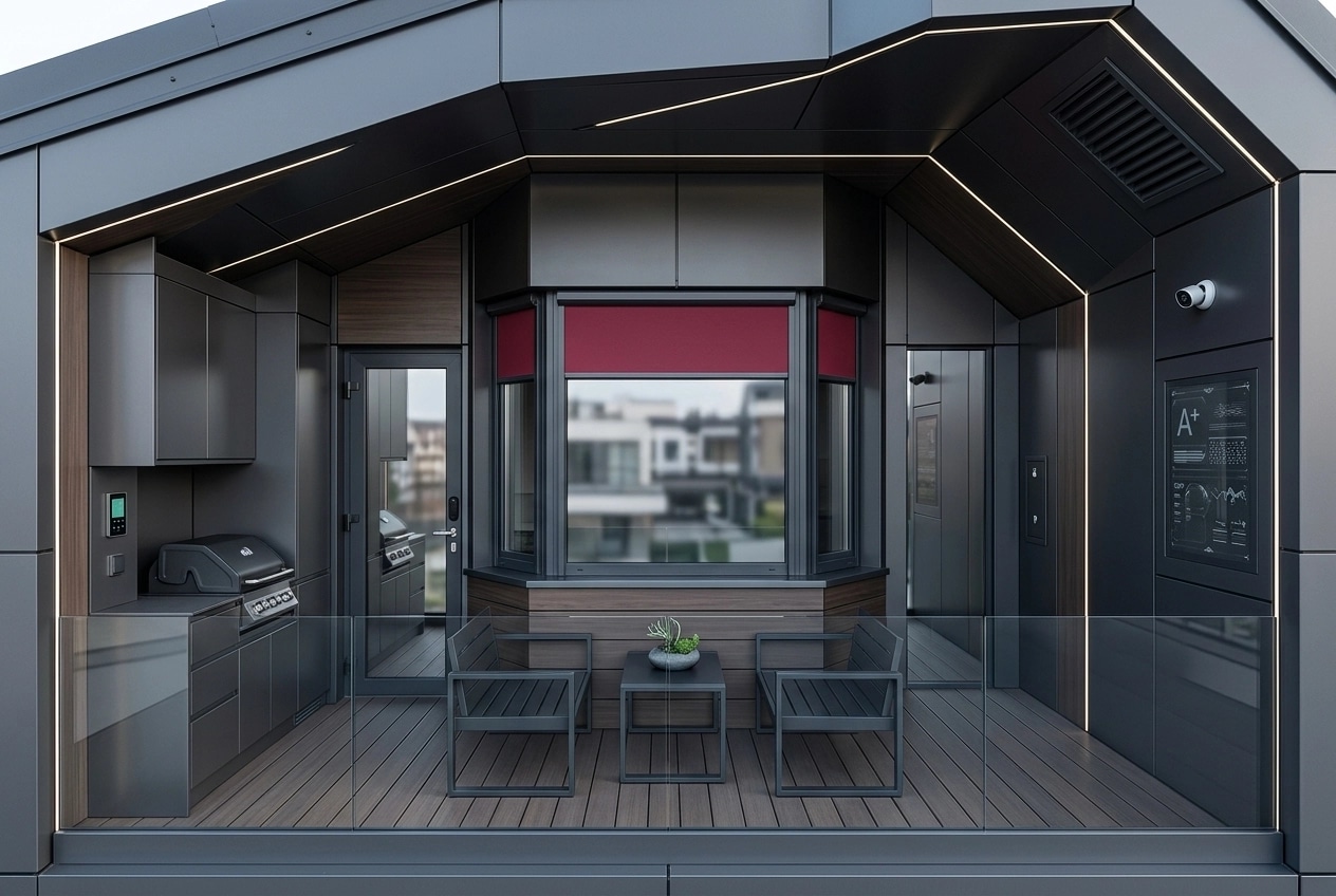 Hi-Tech Facade Facade design — facade photo by GenRoom AI
