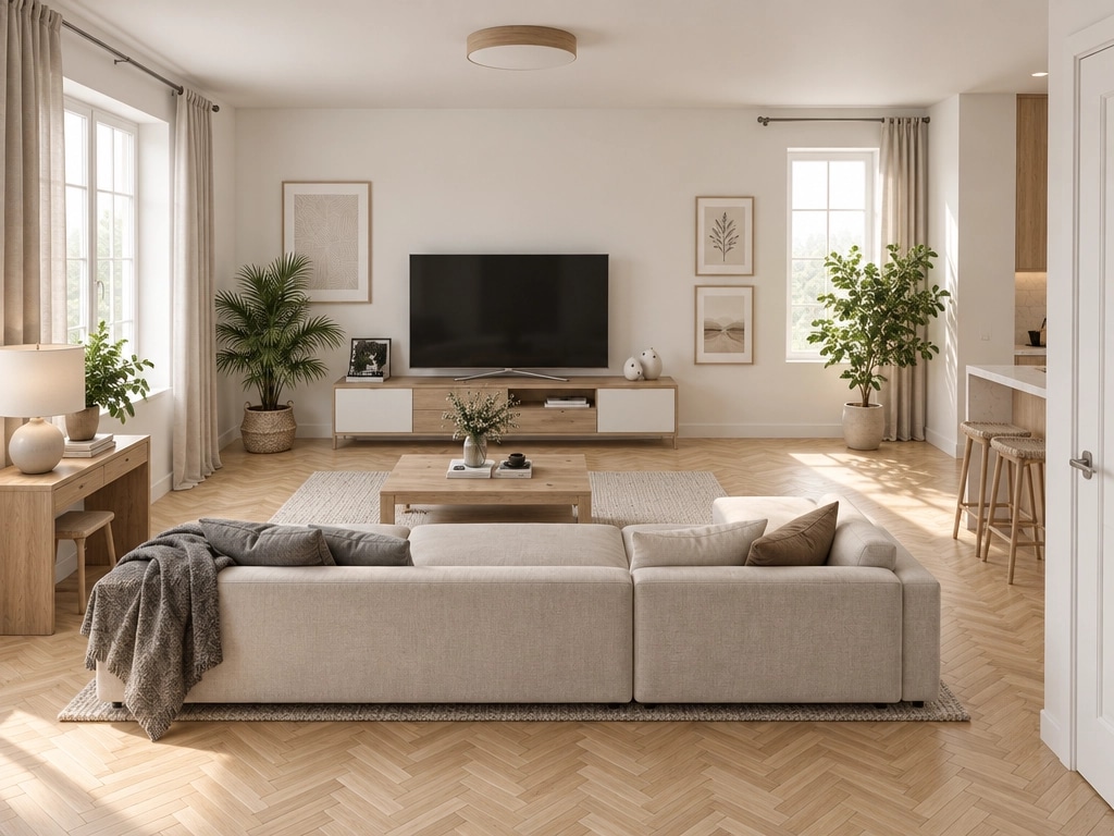 Interior design in Scandinavian style — Living Room by GenRoom AI