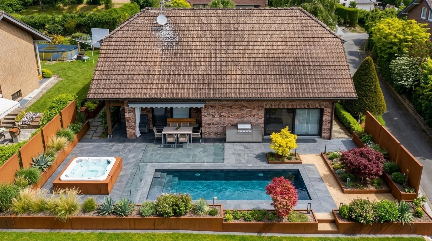 Landscape design in Contemporary Yard style — Yard by GenRoom AI