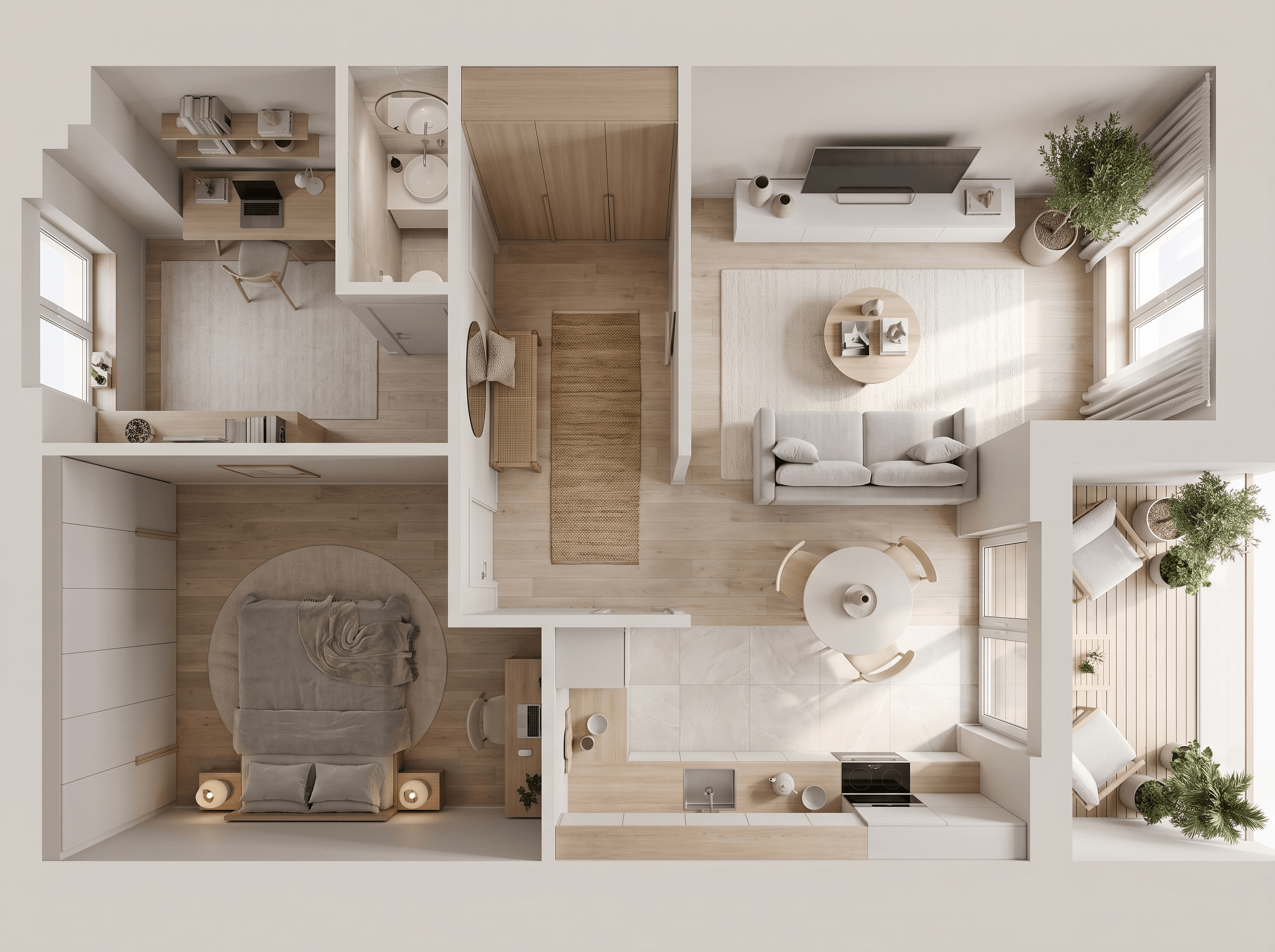 Minimalism Oturma Odası design — interior photo by GenRoom AI