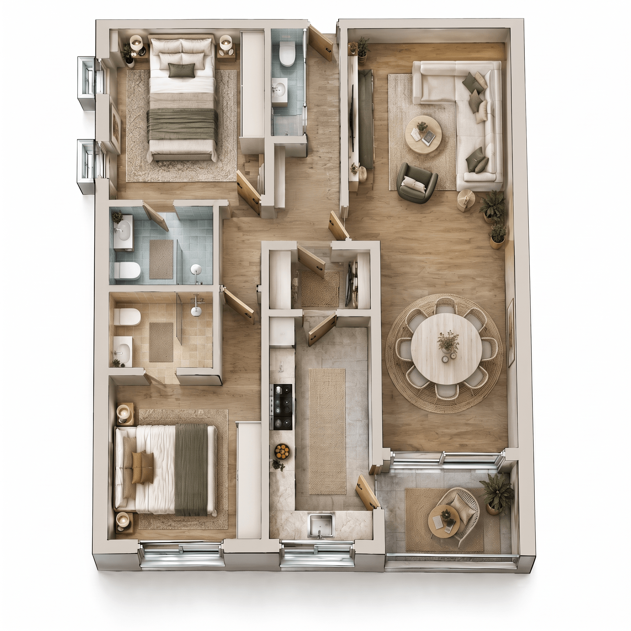 Transitional Living Room design — interior photo by GenRoom AI