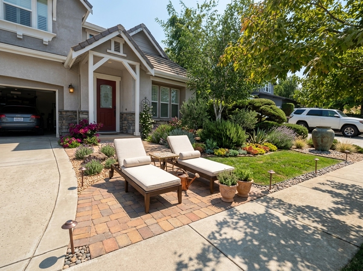 Landscape design in Mediterranean Yard style — Yard by GenRoom AI
