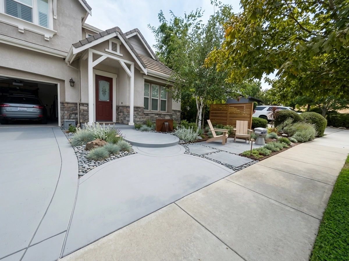 Landscape design in Scandinavian Garden style — Yard by GenRoom AI