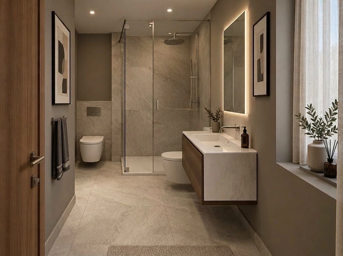 Bathroom interior in Contemporary style — photo by GenRoom AI