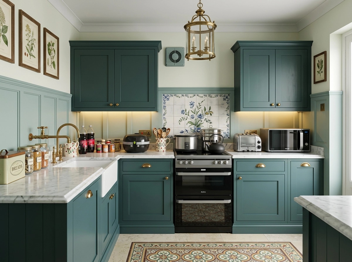 Kitchen interior in British style — photo by GenRoom AI