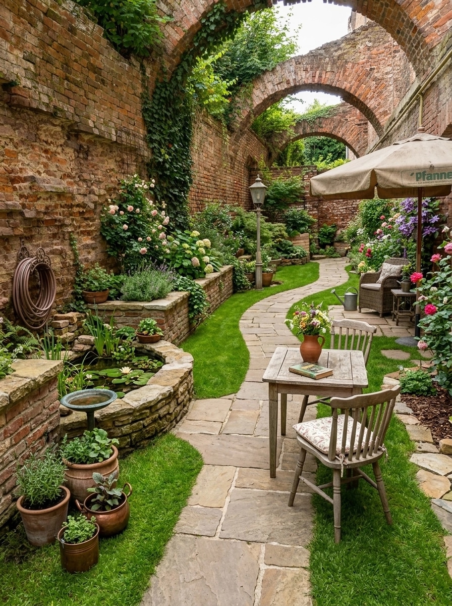 Country Rustic Garden Yard design — yard photo by GenRoom AI