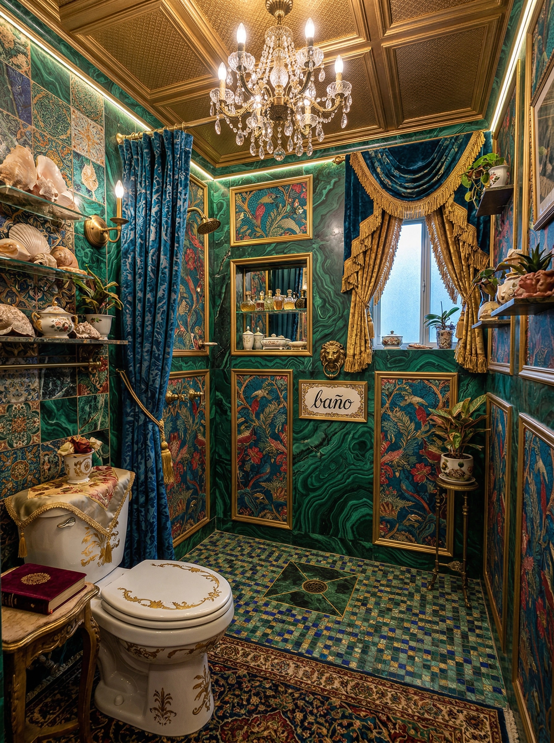 Bathroom interior in Maximalist style — photo by GenRoom AI