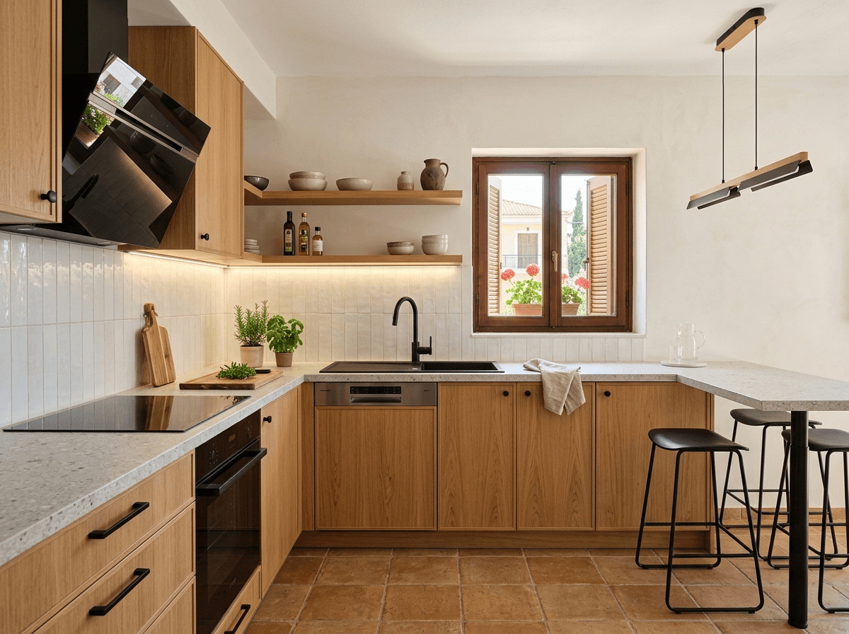 Kitchen interior in Contemporary style — photo by GenRoom AI