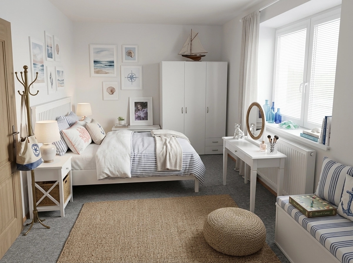 Interior design in Coastal / Hamptons style — Kids Room by GenRoom AI