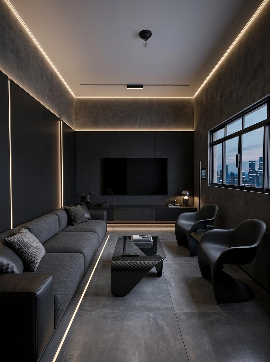 Interior design in Blacktec style — Living Room by GenRoom AI