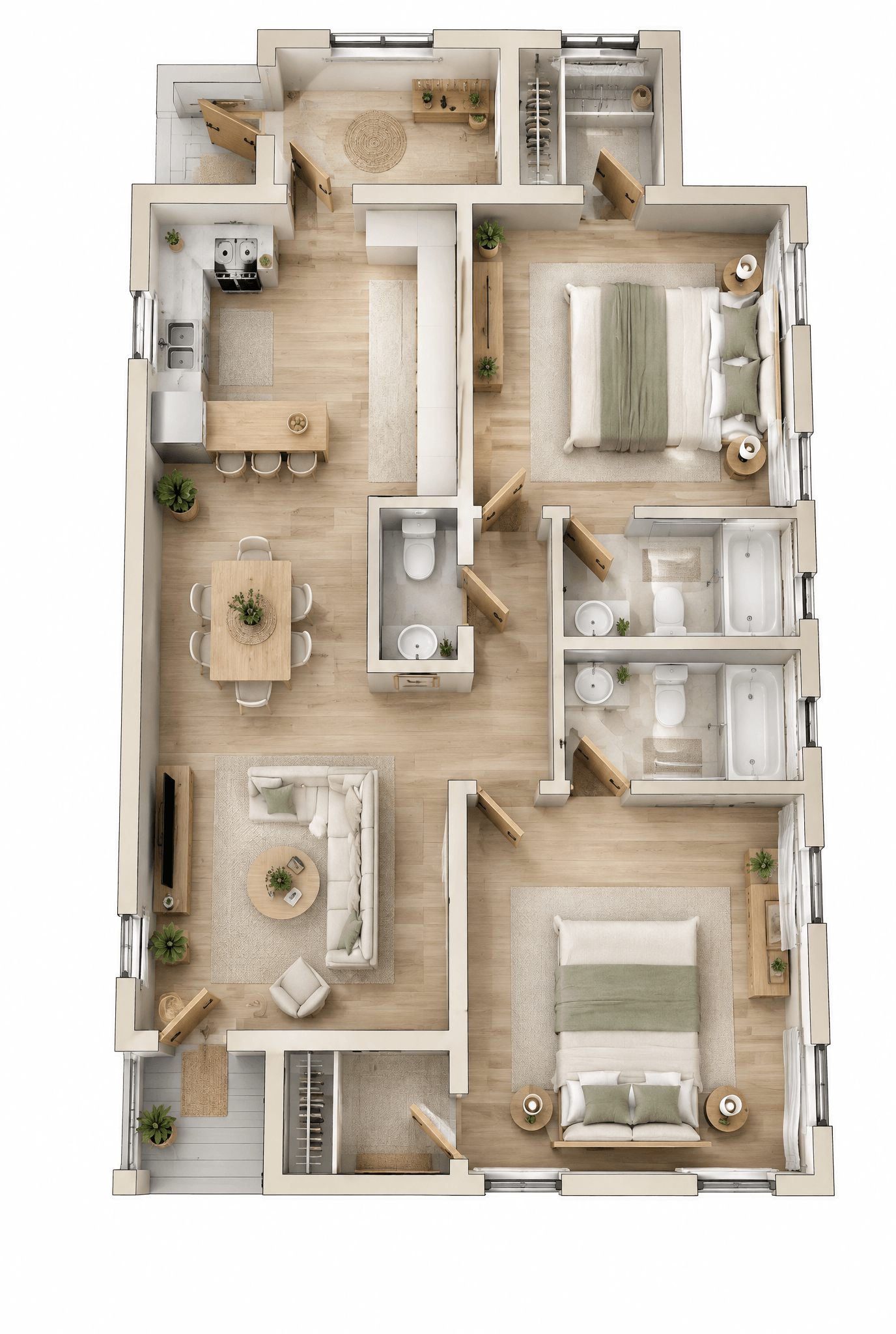 Interior design in Scandinavian style — Living Room by GenRoom AI