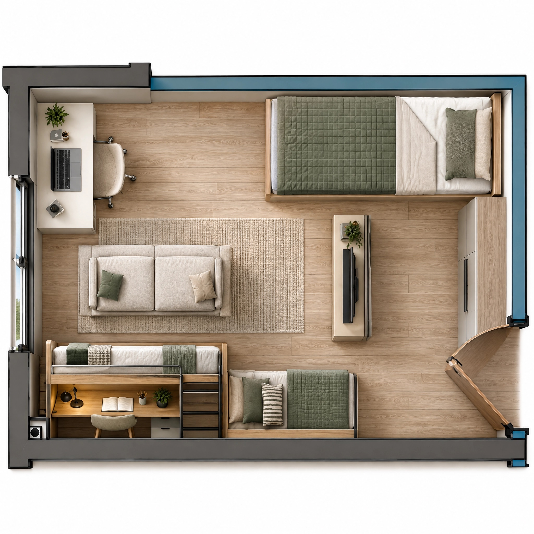 Interior design in Contemporary style — Living Room by GenRoom AI