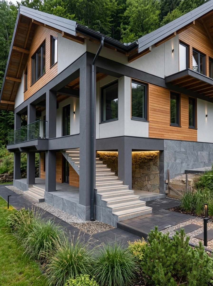Contemporary Facade Facade design — facade photo by GenRoom AI