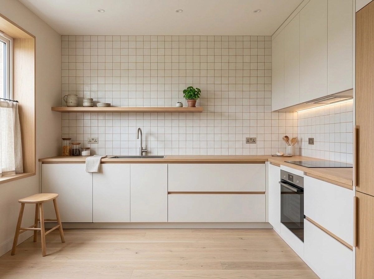 Kitchen interior in Scandinavian style — photo by GenRoom AI
