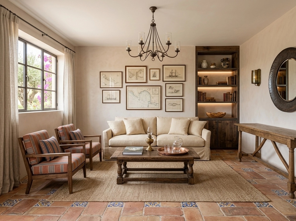 Mediterranean Living Room design — interior photo by GenRoom AI