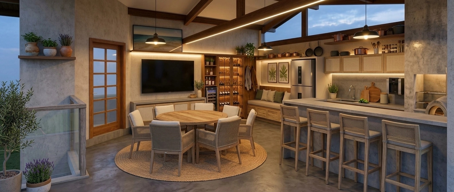 Interior design in Modern Farmhouse style — balcony by GenRoom AI