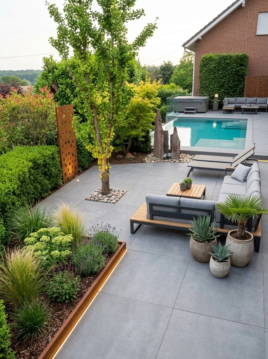 Landscape design in Contemporary Yard style — Yard by GenRoom AI