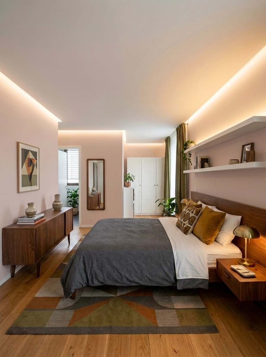Mid-Century Modern Quarto design — interior photo by GenRoom AI