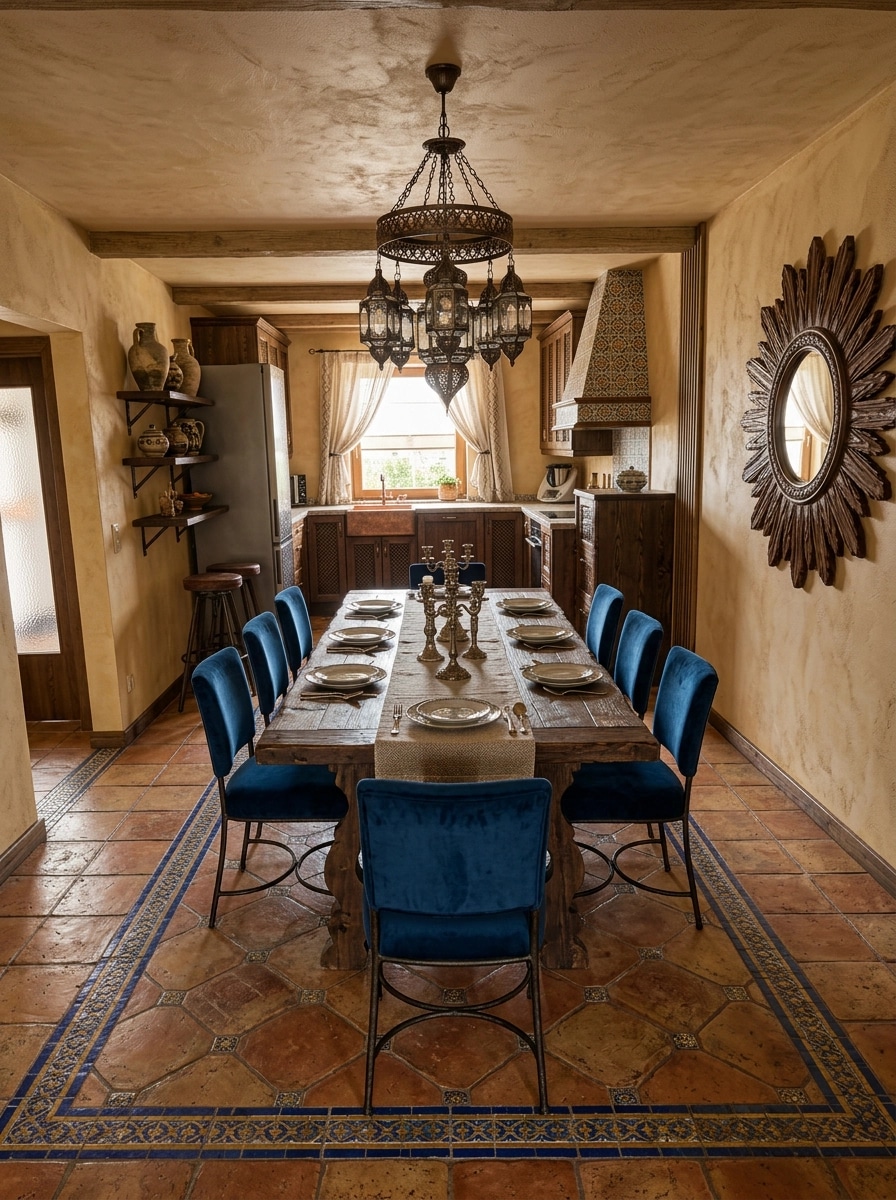 Interior design in Mediterranean style — dining_room by GenRoom AI