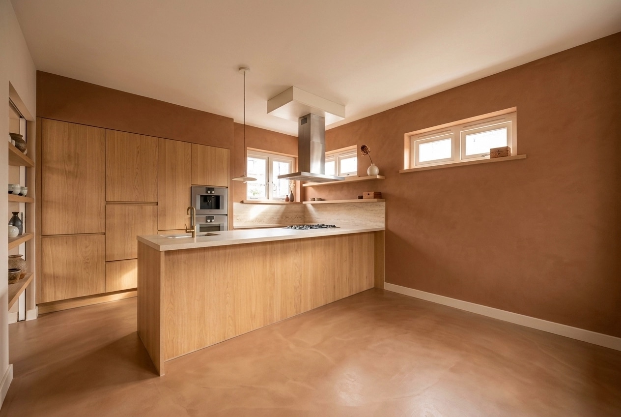 Kitchen interior in Japandi style — photo by GenRoom AI