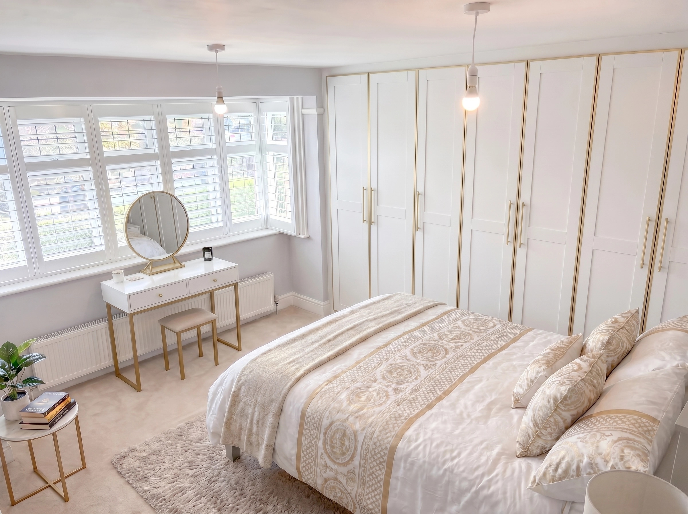 Transitional Bedroom design — interior photo by GenRoom AI