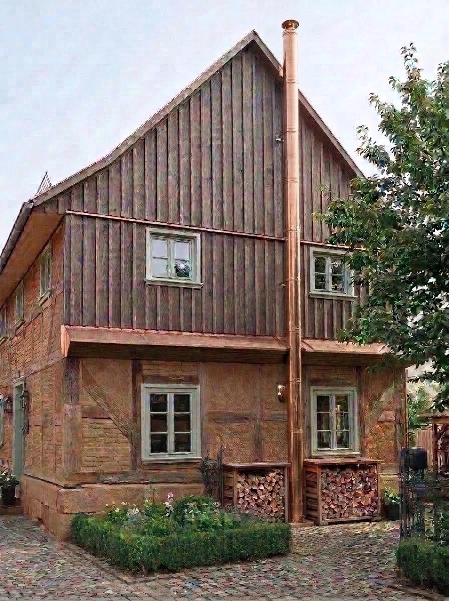Facade design in Barnhouse Facade style — photo by GenRoom AI