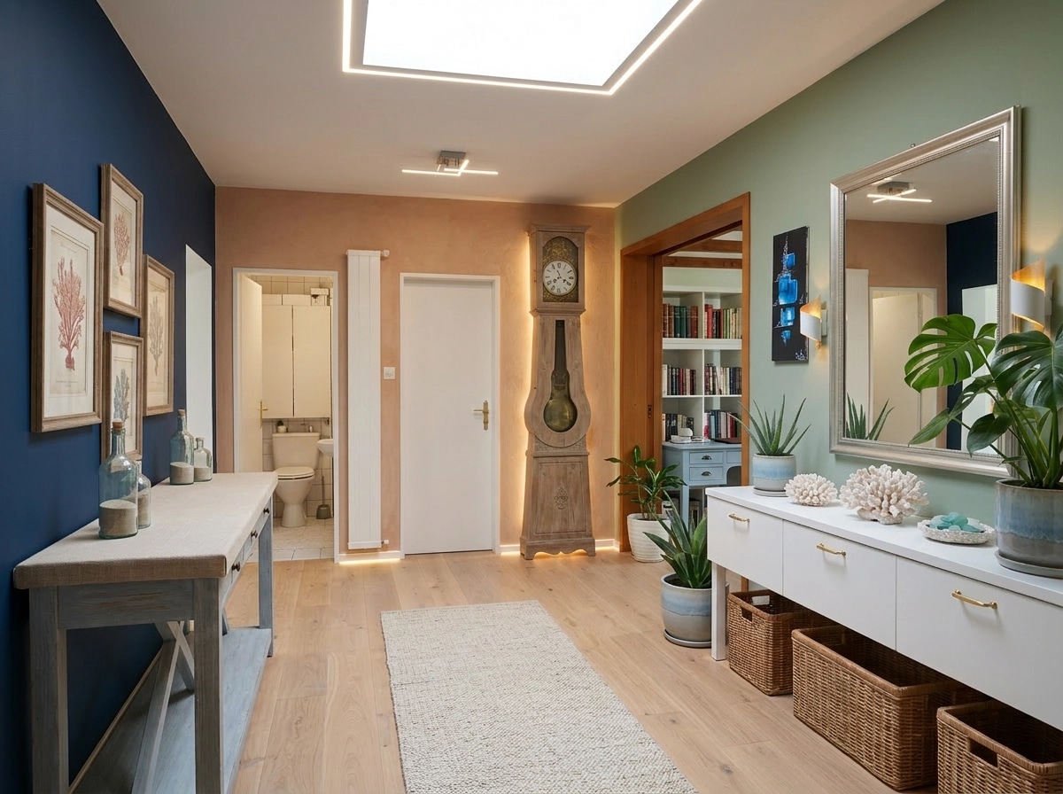 Interior design in Coastal / Hamptons style — Bathroom by GenRoom AI