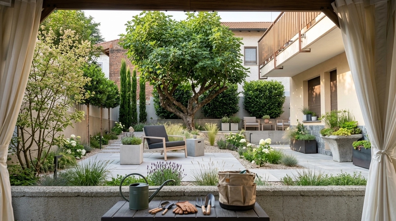 Landschaftsdesign im Scandinavian Garden-Stil — Garten von GenRoom AI