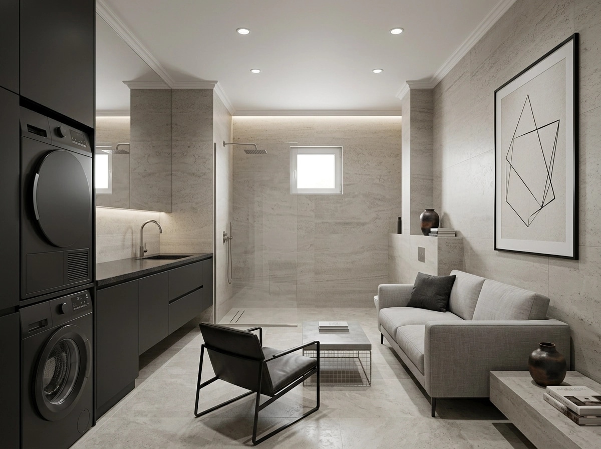 Minimalism Living Room design — interior photo by GenRoom AI