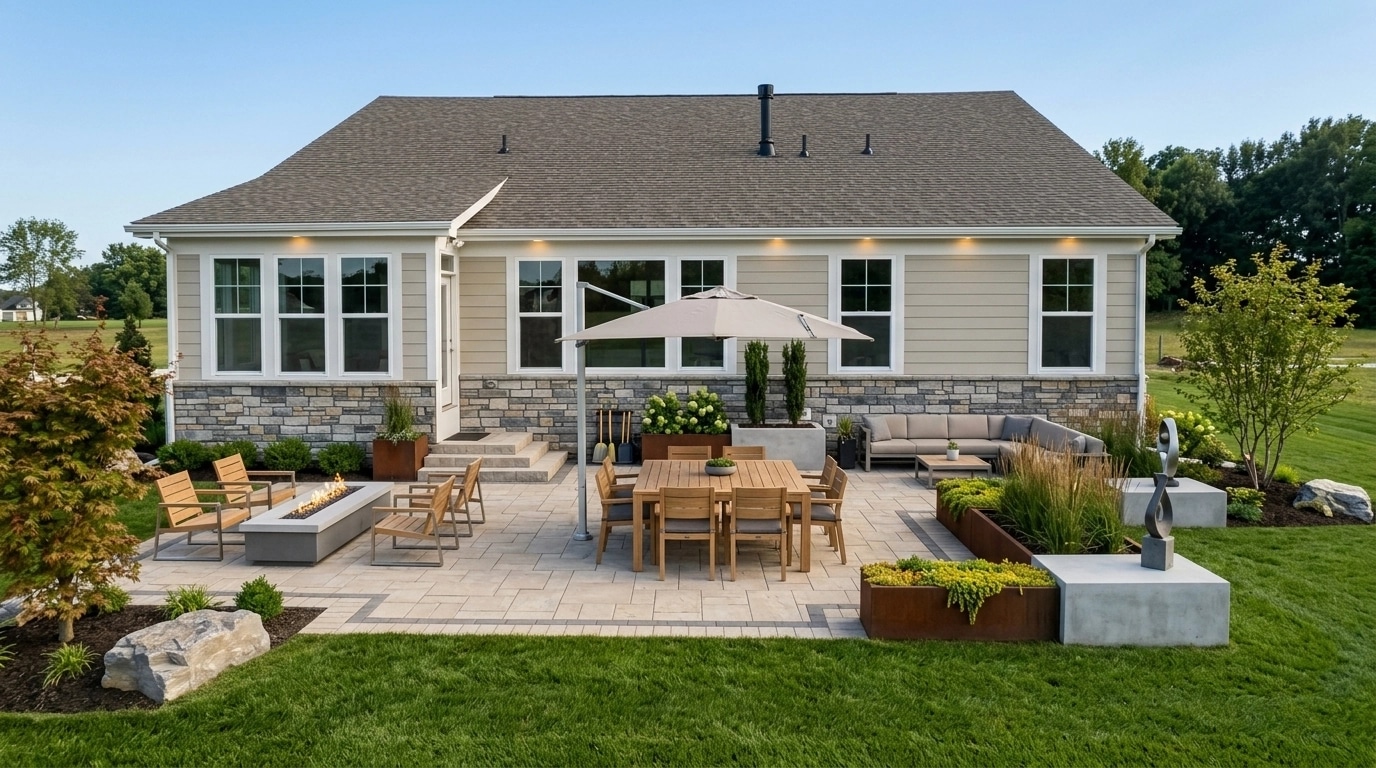 Landscape design in Contemporary Yard style — Yard by GenRoom AI