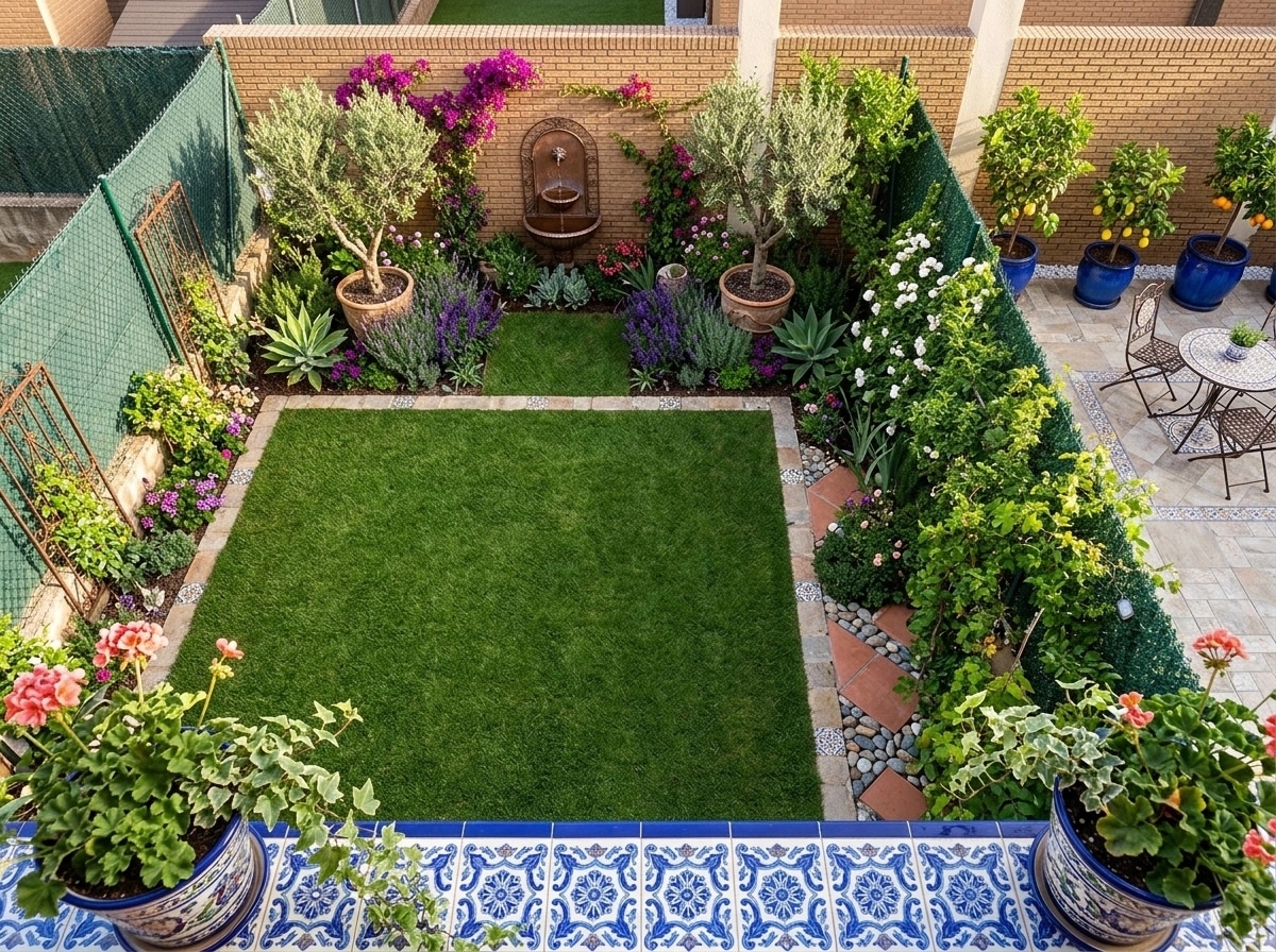 Spanish Courtyard Yard design — yard photo by GenRoom AI