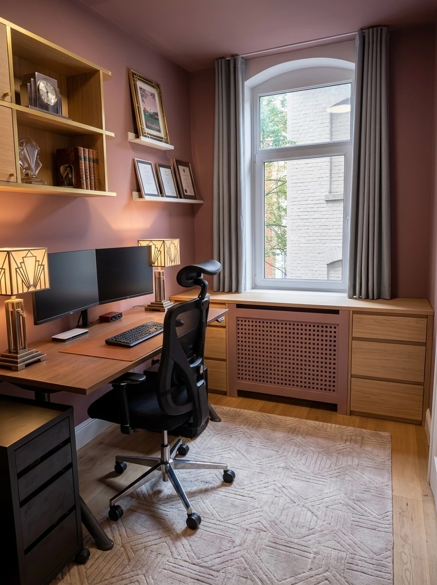 Office interior in Art Deco style — photo by GenRoom AI
