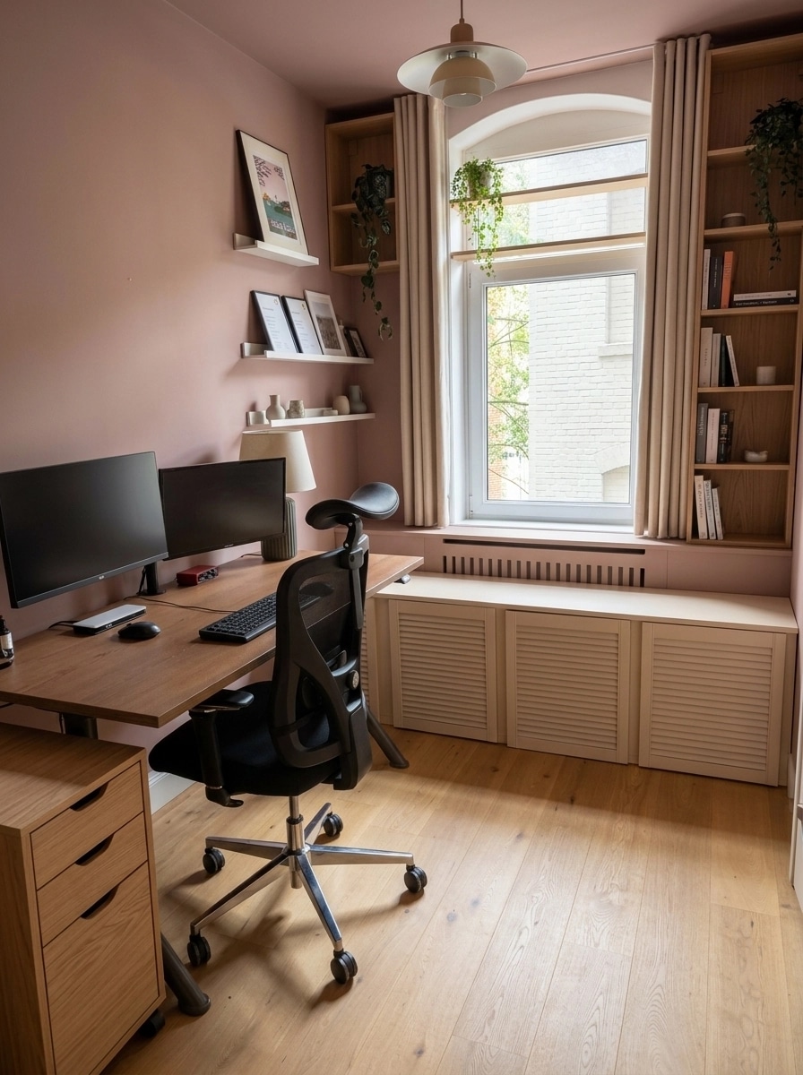 Office interior in Scandinavian style — photo by GenRoom AI