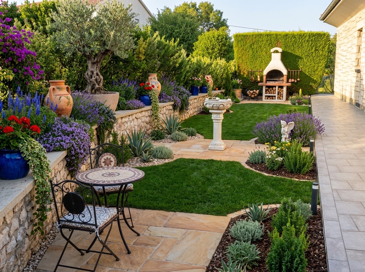 Landscape design in Mediterranean Yard style — Yard by GenRoom AI
