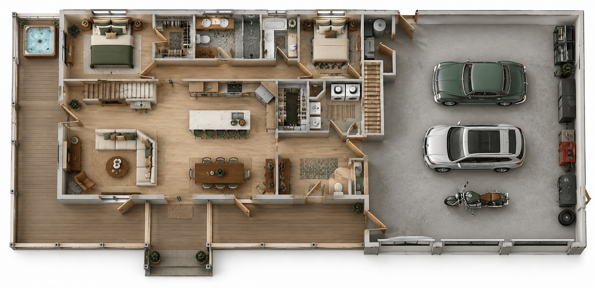 Mid-Century Modern Living Room design — interior photo by GenRoom AI