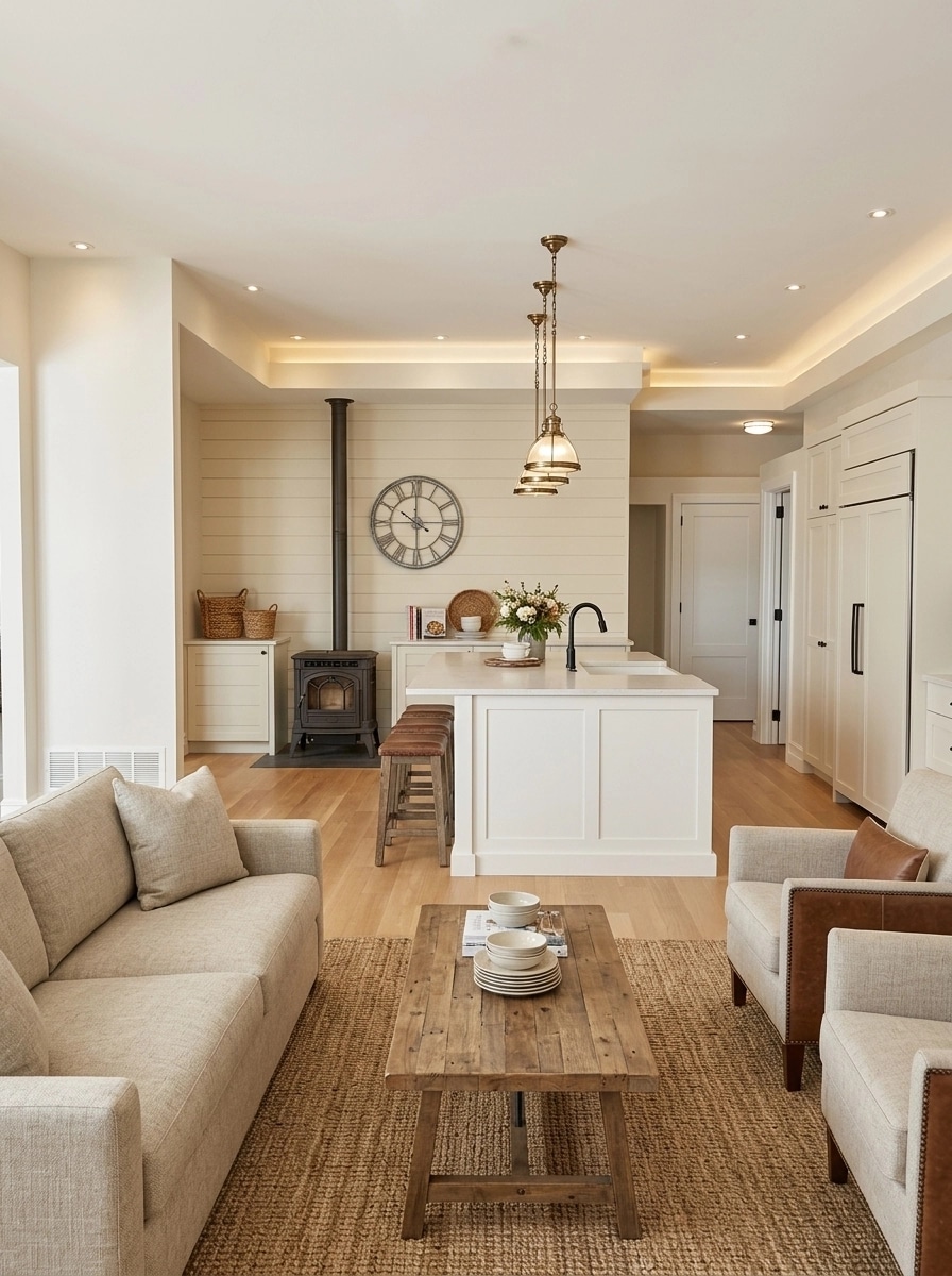 Modern Farmhouse Living Room design — interior photo by GenRoom AI