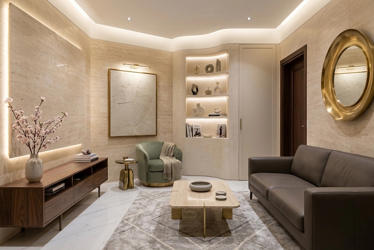 Interior design in Contemporary style — Living Room by GenRoom AI
