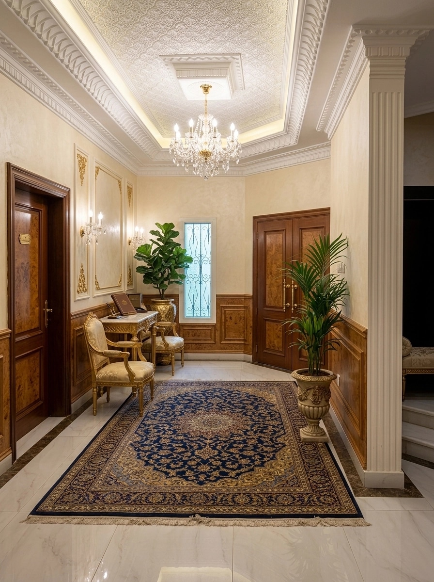 Interior design in Neoclassic style — lobby by GenRoom AI