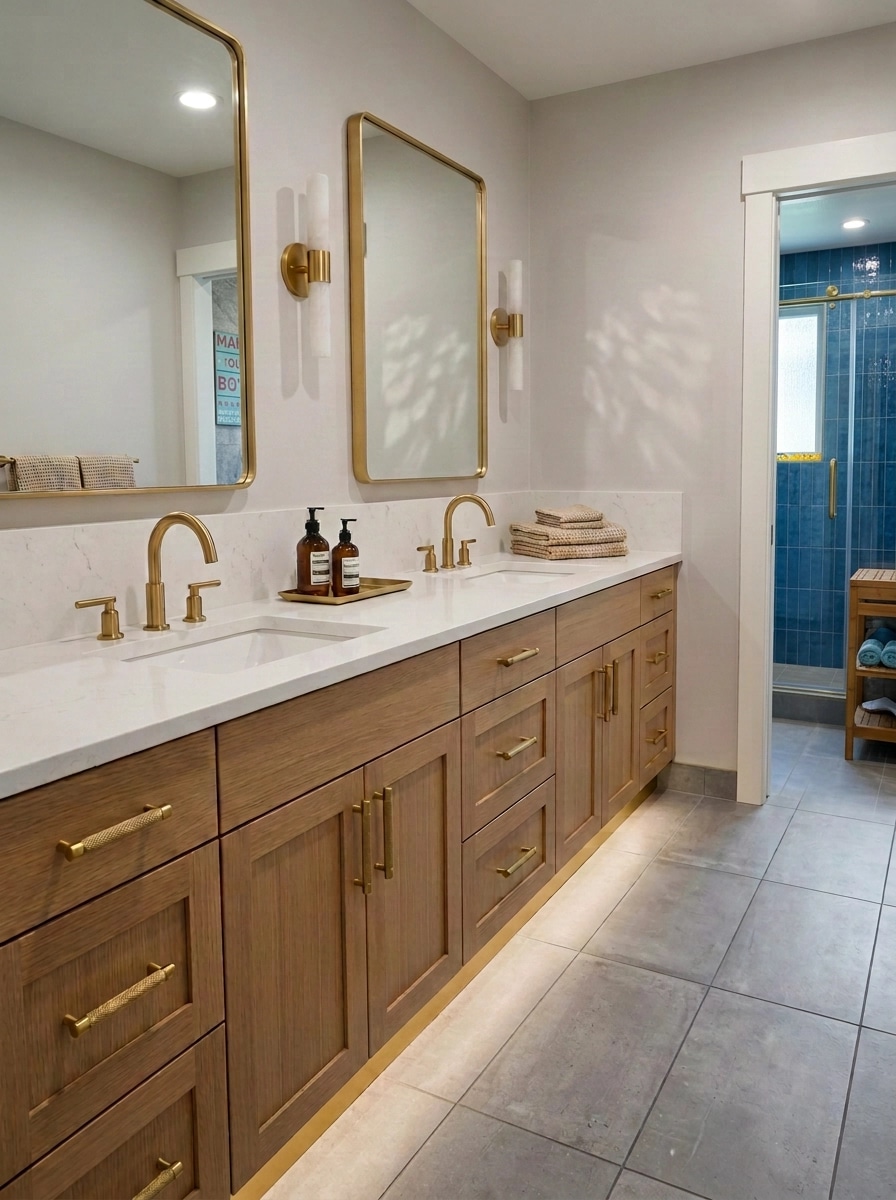 Modern Farmhouse Bathroom design — interior photo by GenRoom AI