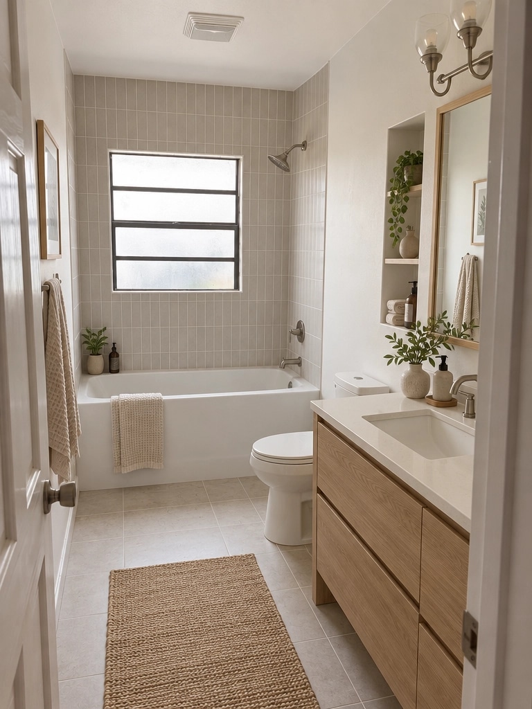 Scandinavian Bathroom design — interior photo by GenRoom AI