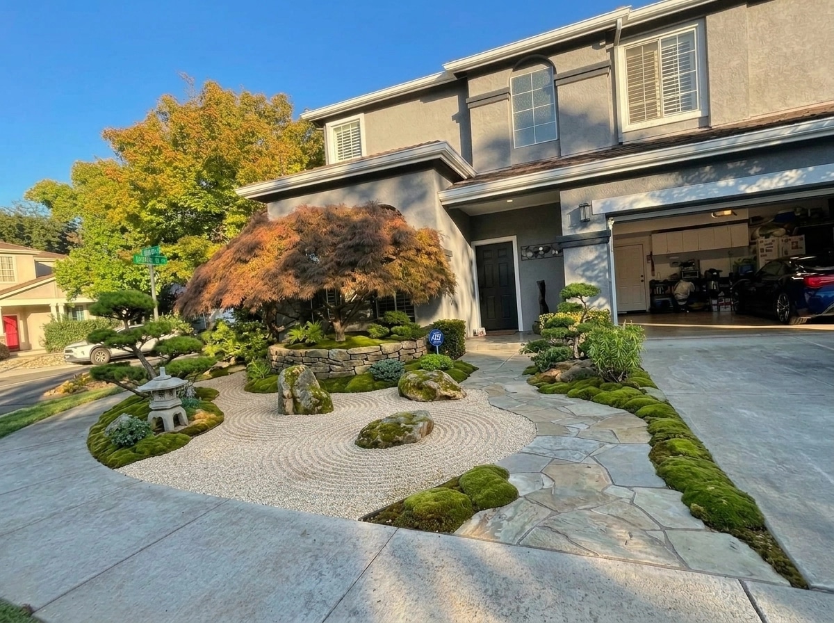 Landschaftsdesign im Japanese Garden-Stil — Garten von GenRoom AI