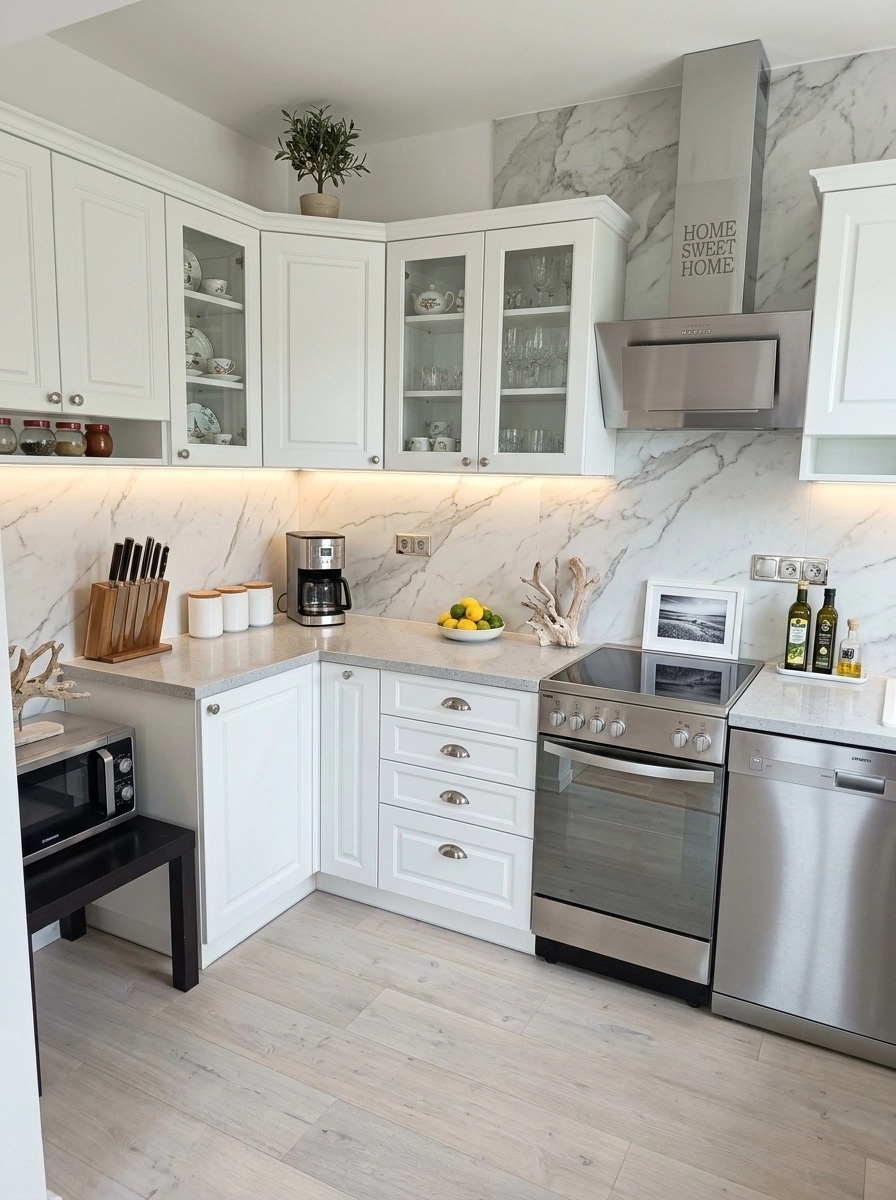 Kitchen interior in Coastal / Hamptons style — photo by GenRoom AI