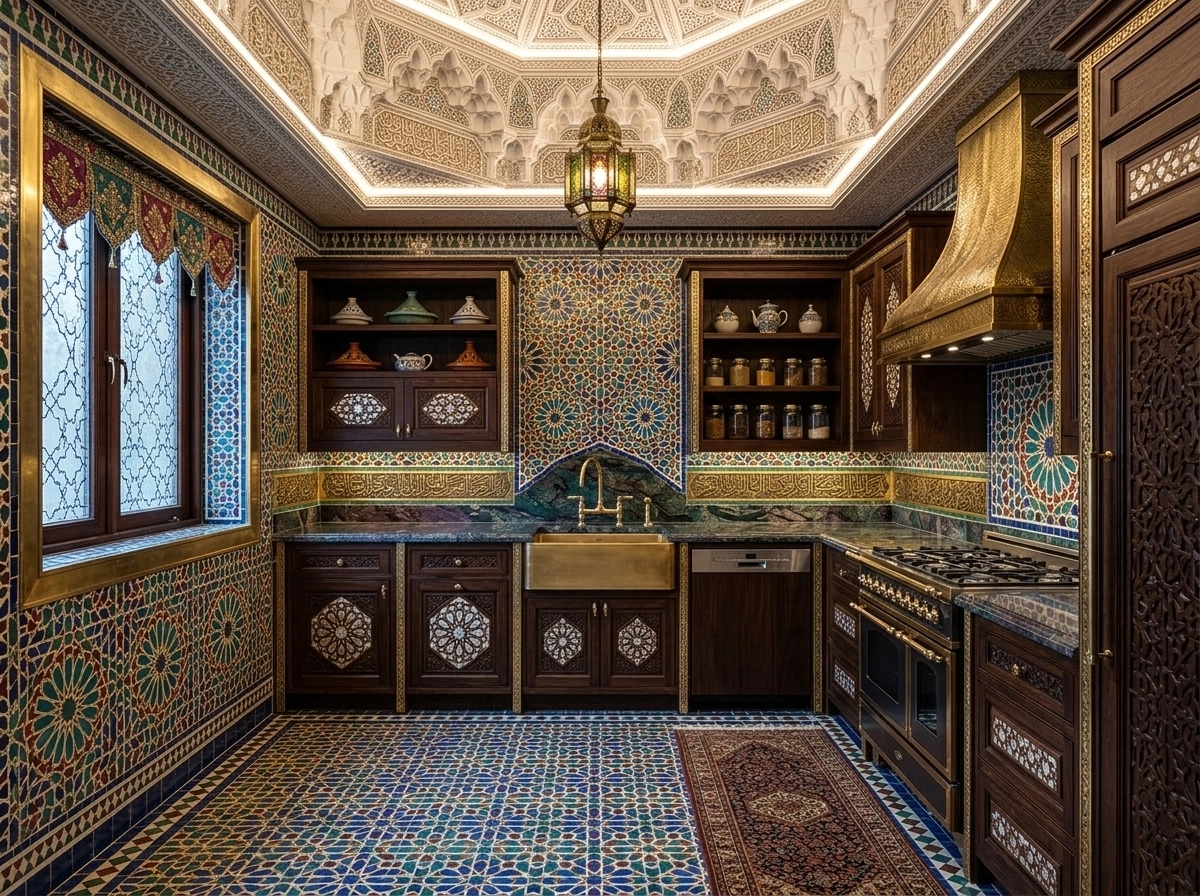 Interior design in Islamic Geometric style — Kitchen by GenRoom AI