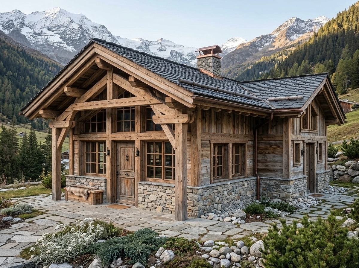Facade design in Chalet Facade style — photo by GenRoom AI