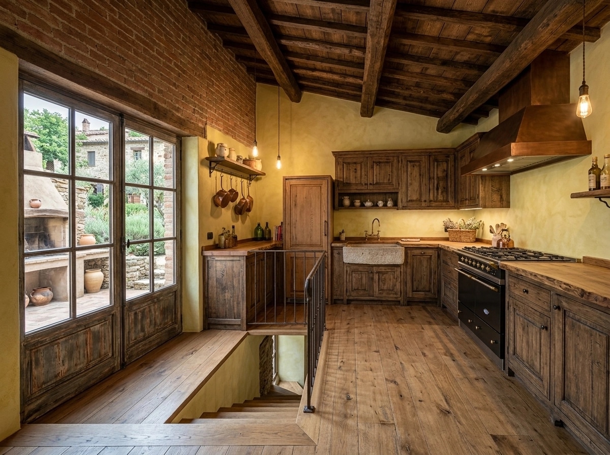 Rustic Kitchen design — interior photo by GenRoom AI