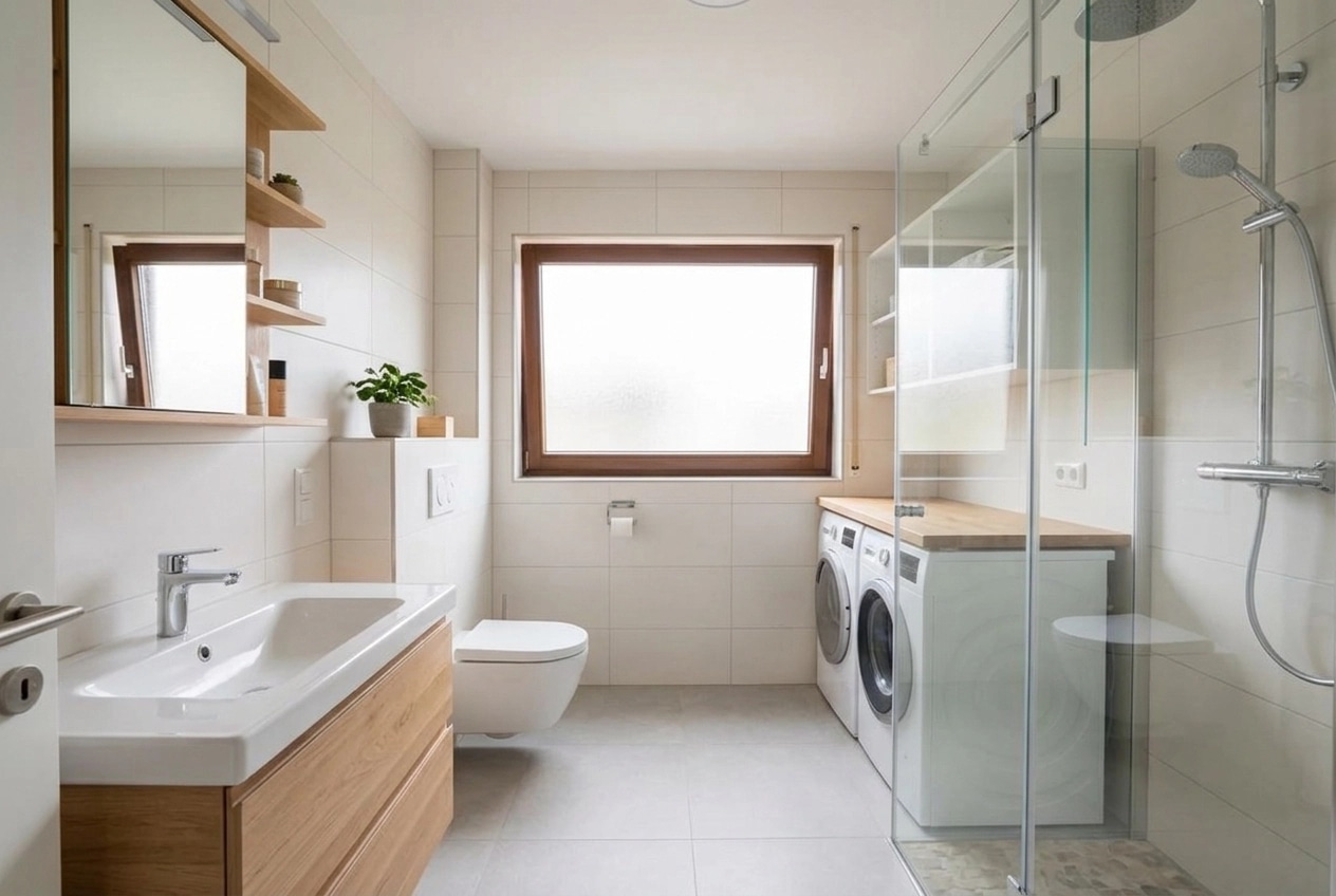 Interior design in Scandinavian style — Bathroom by GenRoom AI