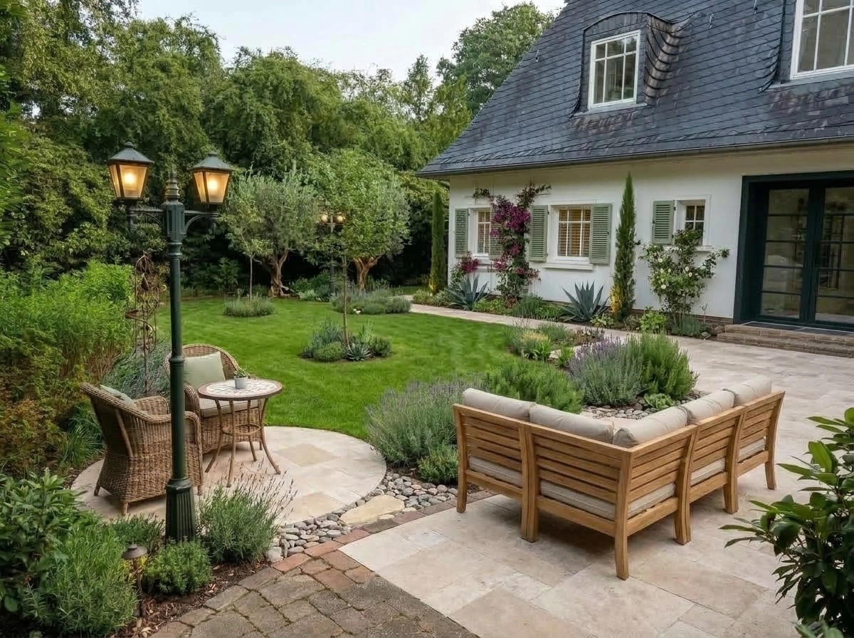 Mediterranean Yard สวน design — yard photo by GenRoom AI