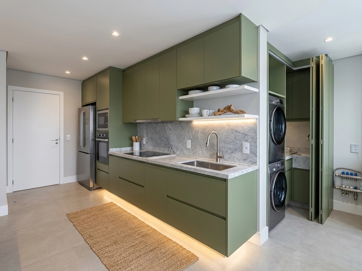 Kitchen interior in Coastal / Hamptons style — photo by GenRoom AI