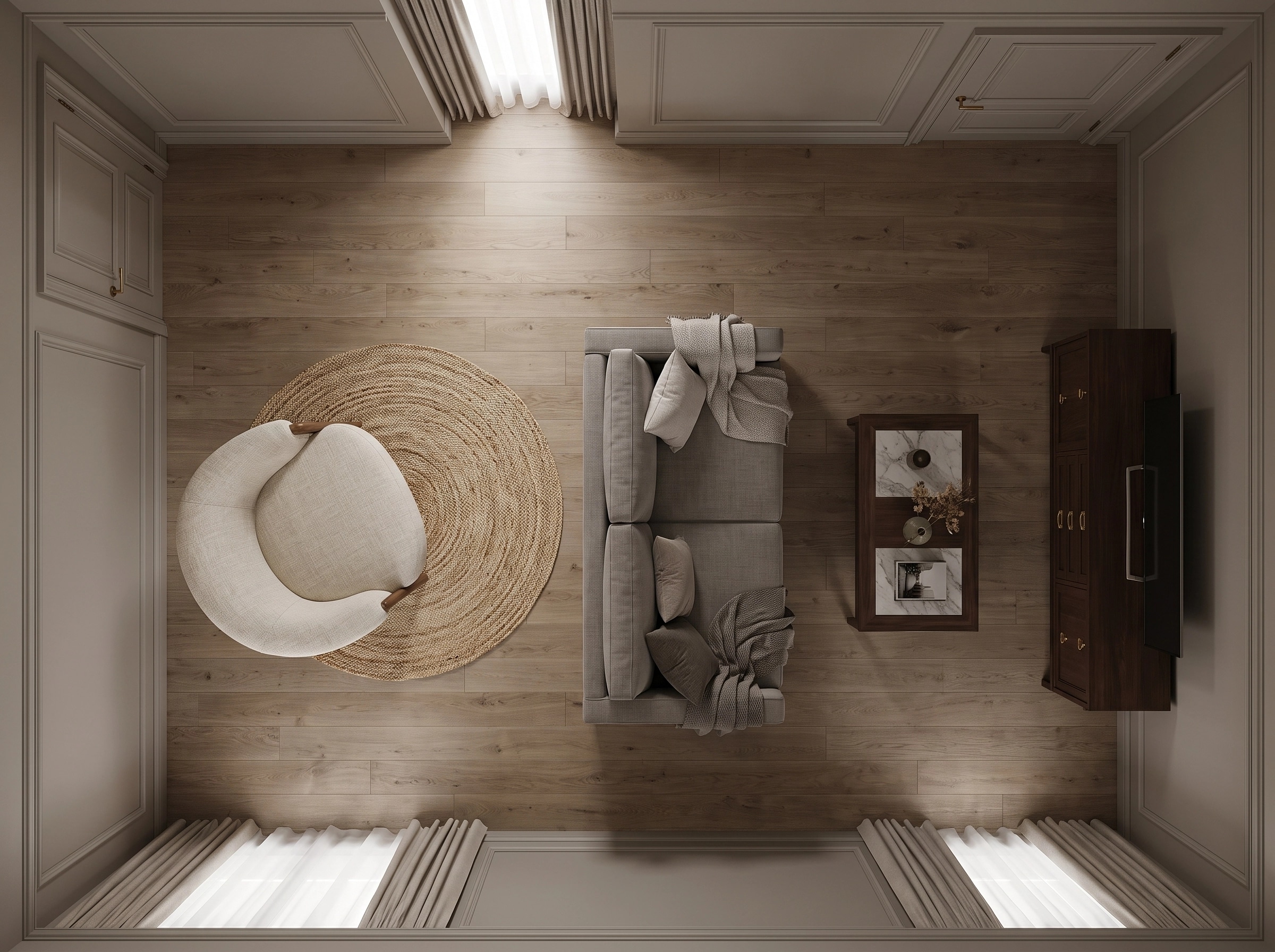 Interior design in Transitional style — Living Room by GenRoom AI