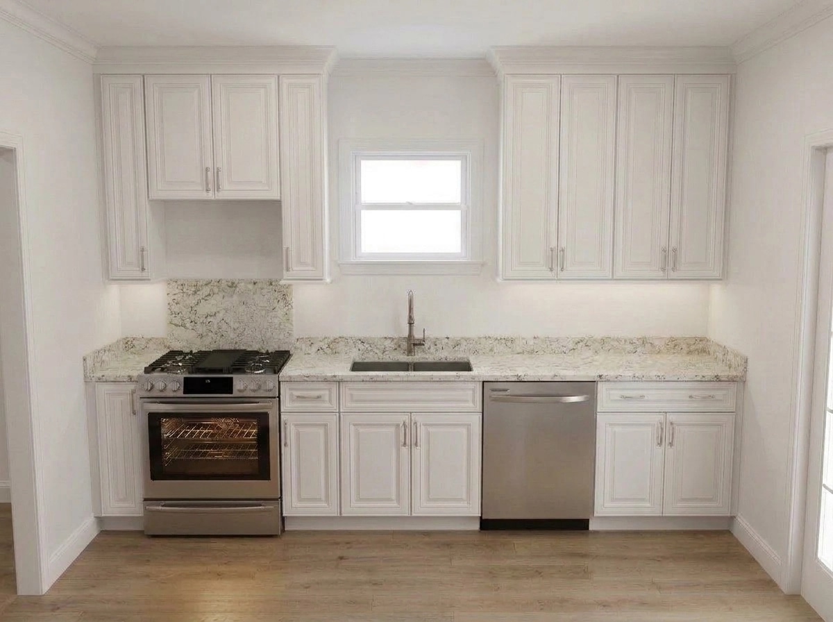 Kitchen interior in Transitional style — photo by GenRoom AI